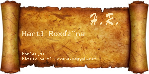 Hartl Roxána névjegykártya