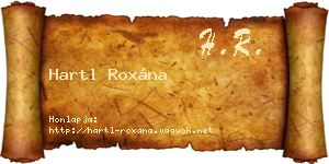 Hartl Roxána névjegykártya